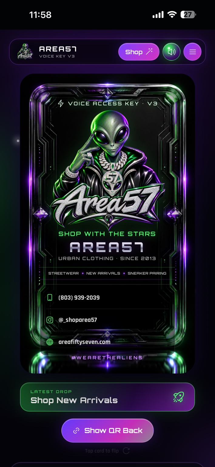 AREA57 Voice Access Key front